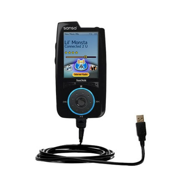 Classic Straight USB Cable for the Sandisk Sansa Connect with Power Hot Sync and Charge Capabilities Uses Gomadic TipExchange Technology Classic Straight USB Cable for the Sandisk Sansa Connect with Power Hot Sync and Charge Capabilities Uses Gomadic TipExchange Technology